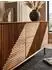 KADIMA DESIGN Sideboard Sheesham Massivholz/Metall, 3 Türen, 148x72x40cm