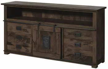 Massivmoebel24 Railway 267 Sideboard Mango grau lackiert 180x45x90cm (09-313-772-1067)