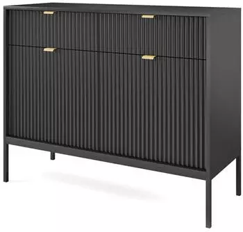 Feldmann-Wohnen Kommode Nova Sideboard 2 Schubladen, 2 Türen, 104x39x83cm, MDF (Nova)