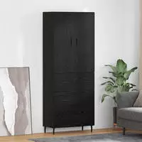 vidaXL Highboard 2 stk. Schwarz Eichen-Optik 69,5 x 34 x 180 cm