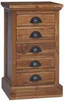 vidaXL Kommode mit Schubladen Natur 35 x 30 x 60 cm Massivholz Teak