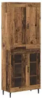 vidaXL Highboard 2 stk. Altholz 69,5 x 34 x 180 cm Holzwerkstoff