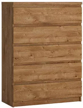 Lomado FORTALEZA-129 Schubkastenkommode Eiche, 5 Schubladen, 82,8x113,9x40cm