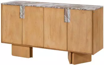 Massivmoebel24 Lugano 101 Sideboard Mango Massivholz beige lackiert 160x45x85cm (09-312-113-1001)