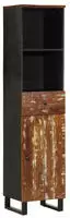vidaXL Badschrank 38x33x160 cm Altholz Massivholz