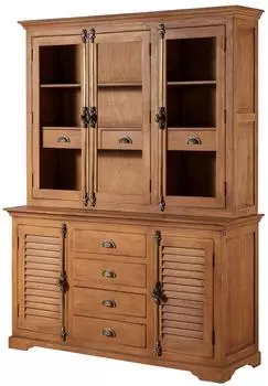 Massivmoebel24 Toulouse 16 Sideboard Mango 160x50x210cm beige geölt (09-322-188-0016)