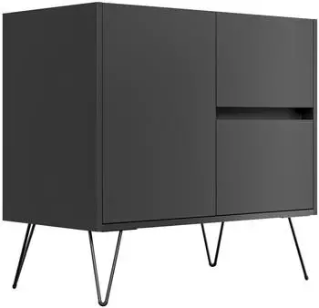 Posseik Sideboard Industrial C 80cm, Metall, graphit (Industrial C)
