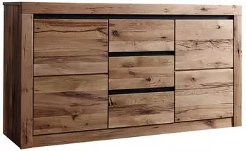 Massivmoebel24 Montreux Sideboard Wildeiche/Zerreiche 155x43x80cm braun ge&ouml;lt (48-312-100-2054)