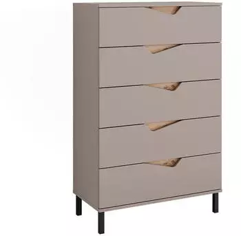 VICCO Kommode Marelle Greige/Eiche Artisan 5 Schubladen 76x120cm