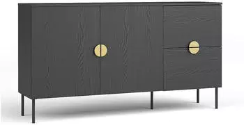 Feldmann-Wohnen Mond Kommode 2-türig mit Schubladen 159x40x87cm