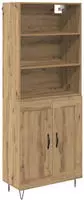 vidaXL Highboard 2 stk. Artisan-Eiche 69,5 x 34 x 180 cm