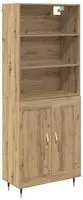 vidaXL Highboard Artisan-Eiche 69,5 x 34 x 180 cm Holzwerkstoff