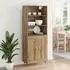 vidaXL Highboard Artisan-Eiche 69,5x34x180cm Holzwerkstoff (2-türig)