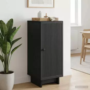 vidaXL Sideboard schwarz, 33x34,5x90cm, Holzwerkstoff