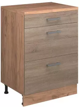 VICCO Rion Erweiterungskommode Sonoma/Goldkraft Eiche 3 Schubladen 60x46cm (60776)