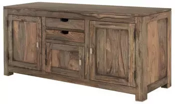 Massivmoebel24 Nature Grey #89 Sideboard Sheesham 160x42x75cm (09-312-550-0089)