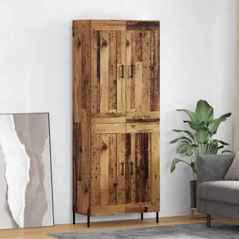 vidaXL Highboard 2-tlg. Altholz-Optik Holzwerkstoff, 69,5x34x180cm