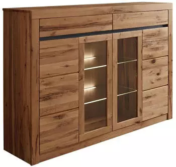 Massivmoebel24 Montreux #153 Highboard Wildeiche/Zerreiche 155x43x115cm natur geölt (48-310-100-0053)