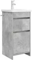 vidaXL Badezimmerschrank mit Waschbecken Betongrau 42 x 40 x 84,5 cm