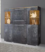 OTTO home Highboard "India,Breite 130cm, stilvolle Hochkommode 3T&uuml;ren, Klappe und