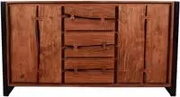 SIT Sideboard "Live Edge" aus Akazienholz, markante Baumkanten in der Front, in zwei