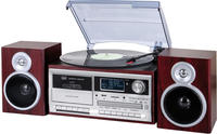 Trevi TT1072, Trevi Gramofon TT1072 Retro (Plattenspieler Tasche) (TT1072) Braun
