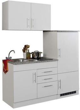 Held Möbel Singleküche BERLIN - mit Kühlschrank - Breite 160 cm - Weiß