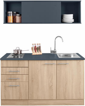Optifit Küchenzeile Mini 150 cm eichefarben anthrazit 239779-0