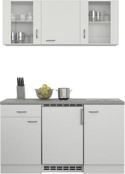 Flex-Well Minik&uuml;che Wito 150cm wei&szlig;/grau