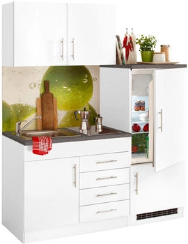 Kochstation Pantryküche KS-Toledo mit E-Geräten Breite 160 cm weiß