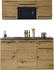 Basic By Balculina Pantryküche JAZZ 160 cm mit E-Geräten braun/schwarz