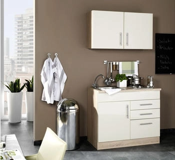 Held Möbel Miniküche mit Geräten Toronto 100 cm creme matt zerlegt 973.6509