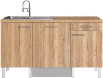 Optifit Pantryküche Lilly 160 cm ohne E-Gerät wildeichefarben