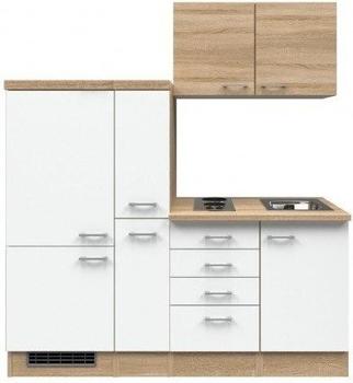 smartmoebel Singleküche 190 cm Salerno - weiß