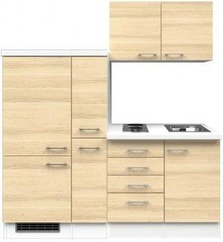 smartmoebel Singleküche 190 cm Arezzo weiß