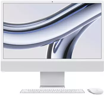 Apple iMac 24" M3 [2023] (MQRJ3D/A) Silber