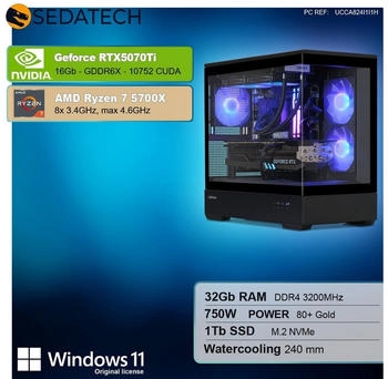 Sedatech UCCA824I1I1HF - Watercooling Gaming-PC