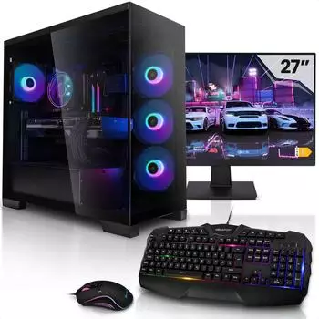 Aurum Set Gaming PC Core Ultra 7 265KF • 27" • RTX5060Ti 16GB • 32GB DDR5 • 1TB M.2 SSD • Windows 11 (DE-1211)