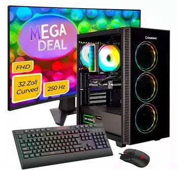 GameMax Draco XD 2694 Ryzen 5 5500 RTX 5060 16GB 1TB SSD Gaming-PC-Set