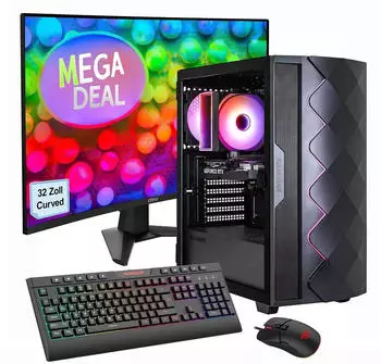 GameMax Diamond BK 2697 Ryzen 5 5500 RTX 5050 16 GB 1TB SSD Gaming-PC-Set
