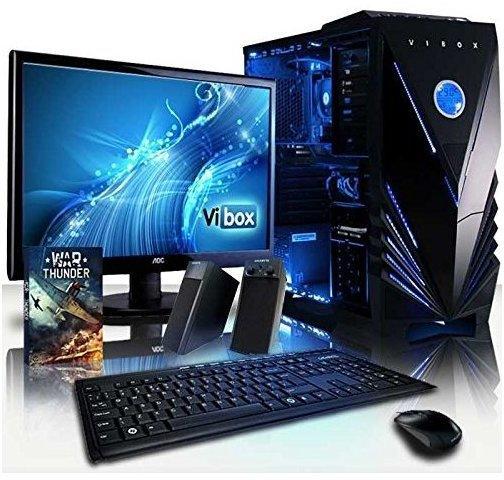 VIBOX Shock Wave Paket 6 - Extreme, Leistung, Gamer, Gaming PC, Multimedia, Hohe Spezifikation, Desktop PC Computer mit WarThunder Spiel Bundle, 22