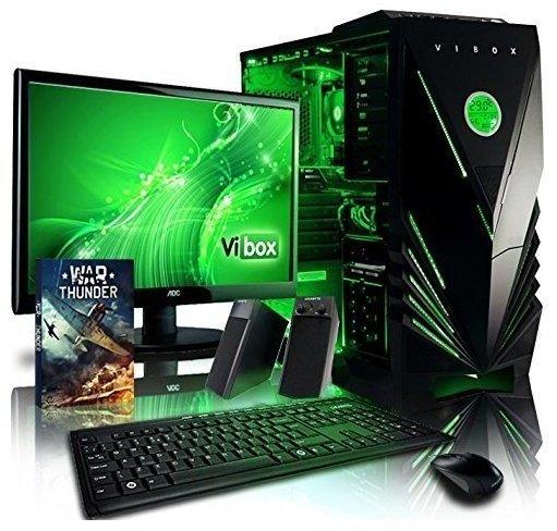 VIBOX Apache Paket 1 - Gaming Gamer PC, Multimedia, Familie, Desktop, PC, USB3.0 Computer, mit 22