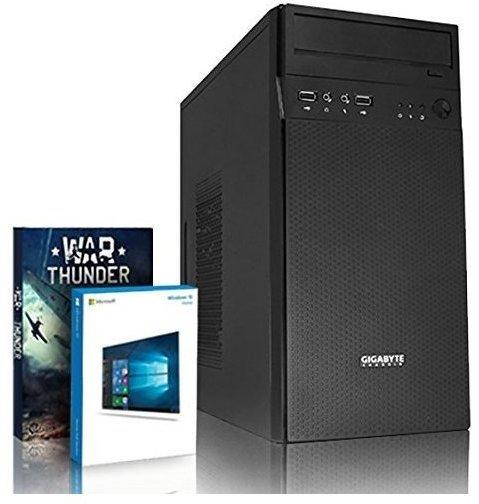 VIBOX Essentials 14 - 3.7GHz AMD Dual Core Desktop PC Computer mit WarThunder Spiel Bundle PLUS eine lebenslange Garantie inbegriffen (Radeon R5 230 1GB Grafikkarte, 1TB Festplatte, 8 GB 1600MHz RAM, Windows 10, Gigabyte F2A81xM -D3H, DVD-RW)