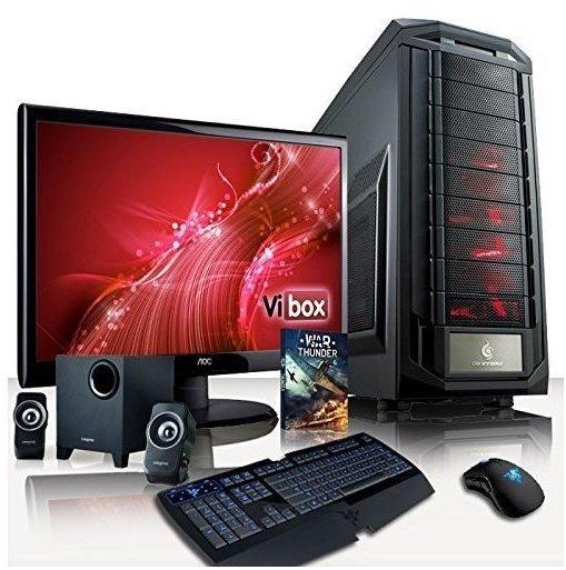 VIBOX Sight Paket 4 - Extreme, Gamer, PC, Ultimative Spec, Desktop Computer mit WarThunder Spiel Bundle, 23