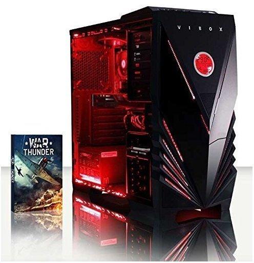 VIBOX Precision 6XS - 4.0GHz AMD Quad Core, Büro, Familie, Gamer, Gaming PC, Multimedia, Desktop PC Computer mit WarThunder Spiel Bundle PLUS eine lebenslange Garantie inbegriffen (3.8GHz (4.0GHz Turbo) AMD FX 4300 Quad Core Prozessor, 1GB Nvidia GT 730 Grafik