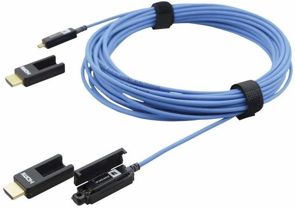 Kramer CLS-AOCH/XL-164 - HDMI mit Ethernetkabel - mikro HDMI (M) bis mikro HDMI (M) - 50,0m - Glasfaser - Blau - 4K Unterstützung (97-0403164)