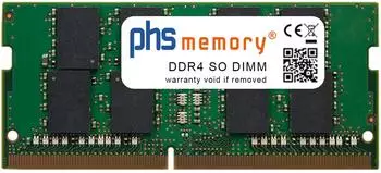 PHS-memory 32GB RAM Speicher für MSI Nightblade MI3 VR7RC-001DE DDR4 SO DIMM 2666MHz PC4-2666V-S (SP294232)