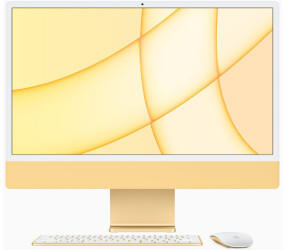 Apple iMac 2021 24.0 Retina M1 8-Core GPU 8GB RAM 512GB SSD Magic Keyboard mit TouchID - BTO Z12S gelb (#568541)