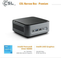 CSL 88551, CSL Narrow Box Premium Mini PC Intel Processor N200, 16GB DDR4 RAM, 500GB