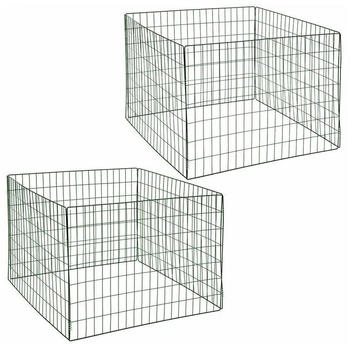 Estexo Komposter Drahtgitter 2er Set 90x90x70 cm